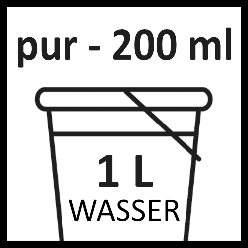 100 Dosierung pur -200ml auf 1l