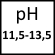pH 11,5-13,5