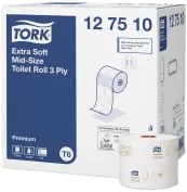 Tork extra weiche Midi Papierrolle T6 Premium 3 lg. | 127510