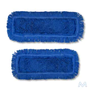 Baumwollmopp blau getuftet mit Tasche und Lasche